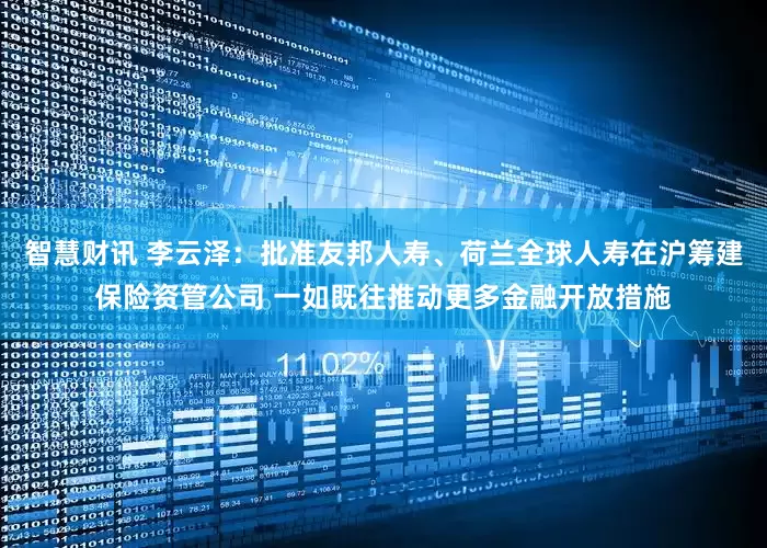 智慧财讯 李云泽：批准友邦人寿、荷兰全球人寿在沪筹建保险资管公司 一如既往推动更多金融开放措施
