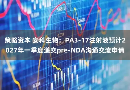 策略资本 安科生物：PA3-17注射液预计2027年一季度递交pre-NDA沟通交流申请